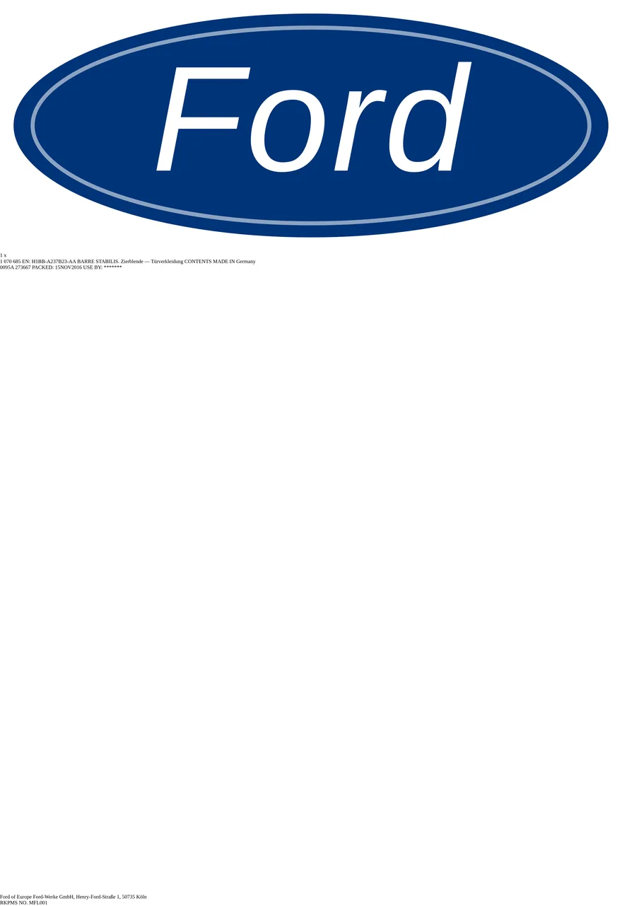 Etichetta OEM FORD 1070685 — STABILISATOR