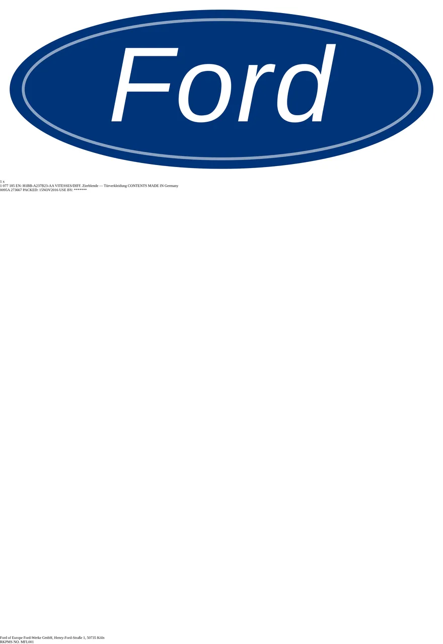 OEM-etiket FORD 1077185 — GETRIEBE MIT DIFFERENTIAL