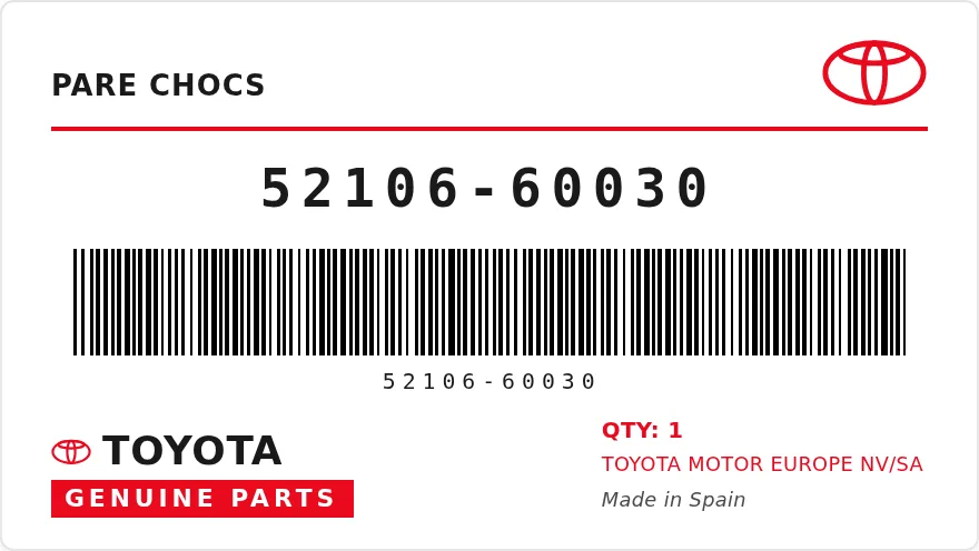 Etichetta OEM TOYOTA 52106-60030 — STAY