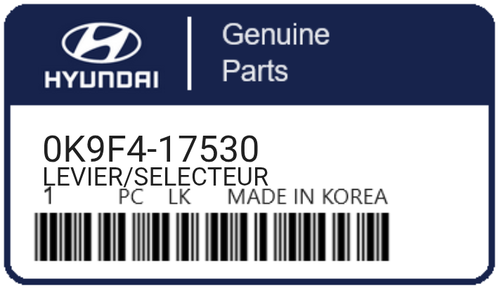 HYUNDAI - 0K9F4-17530 LEVIER/SELECTEUR