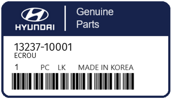 HYUNDAI - 13237-10001 ECROU