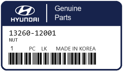 HYUNDAI - 13260-12001 NUT