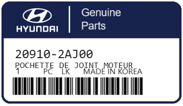 HYUNDAI - 20910-2AJ00 POCHETTE DE JOINT MOTEUR