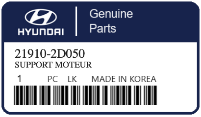 HYUNDAI - 21910-2D050 SUPPORT MOTEUR