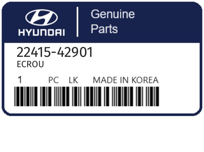 HYUNDAI - 22415-42901 ECROU