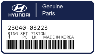 HYUNDAI - 23040-03223 RING SET-PISTON