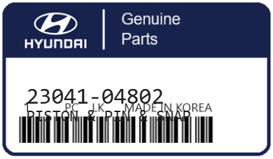 HYUNDAI - 23041-04802 PISTON & PIN & SNAP
