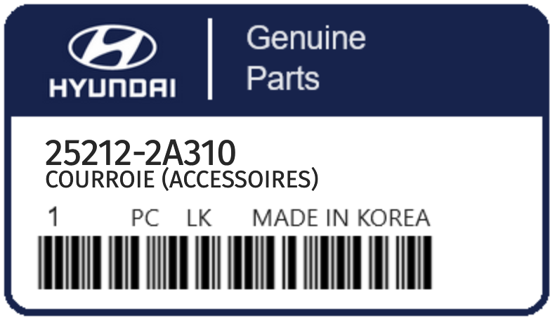 HYUNDAI - 25212-2A310 COURROIE ACCESSOIRES