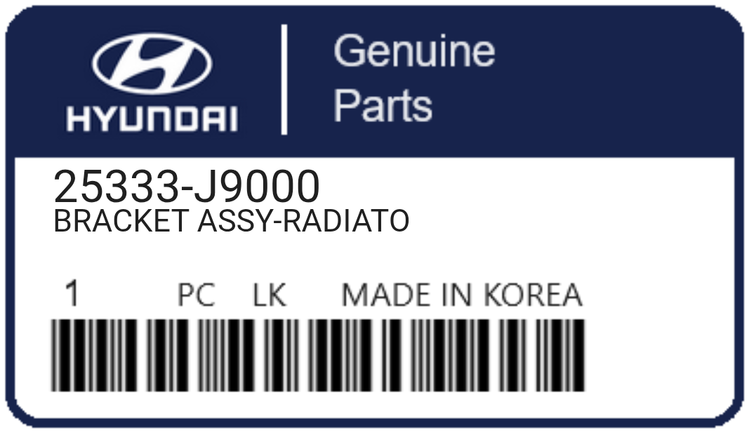 HYUNDAI - 25333-J9000 BRACKET ASSY-RADIATO