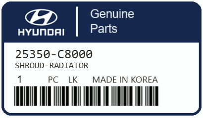 HYUNDAI - 25350-C8000 SHROUD-RADIATOR
