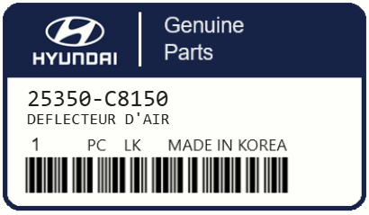HYUNDAI - 25350-C8150 DEFLECTEUR D'AIR