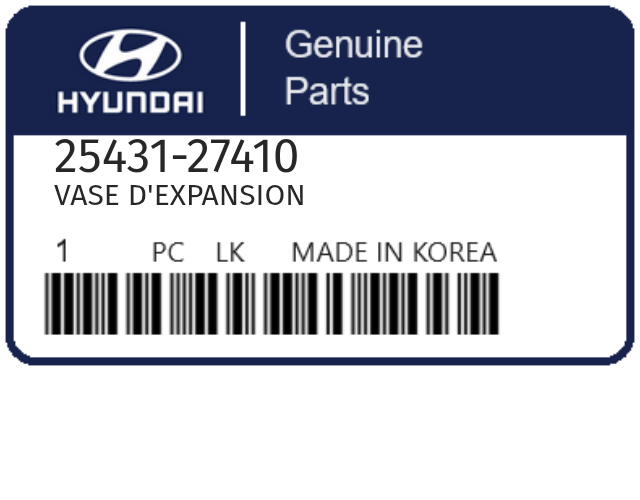 HYUNDAI - 25431-27410 VASE D'EXPANSION