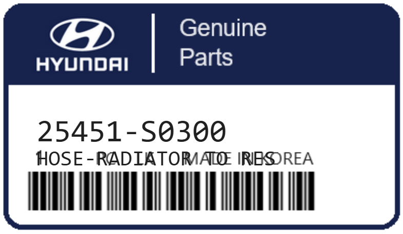 HYUNDAI - 25451-S0300 HOSE-RADIATOR TO RES