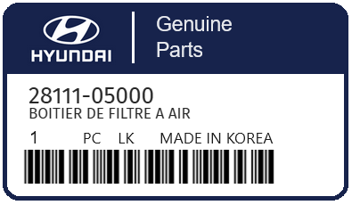 HYUNDAI - 28111-05000 BOITIER DE FILTRE A AIR