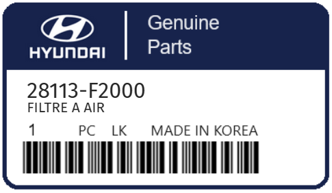 HYUNDAI - 28113-F2000 FILTRE A AIR