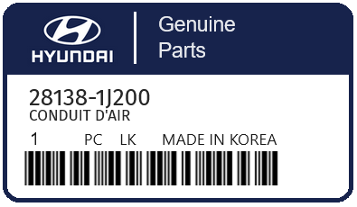 HYUNDAI - 28138-1J200 CONDUIT D'AIR