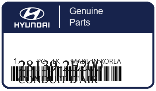 HYUNDAI - 28139-2E200 CONDUIT D'AIR