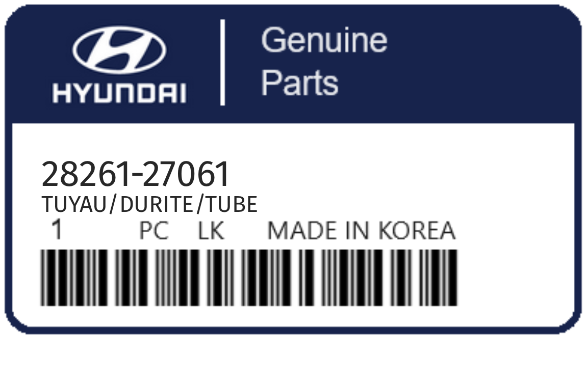 HYUNDAI - 28261-27061 TUYAU/DURITE/TUBE