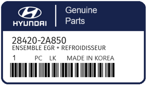 HYUNDAI - 28420-2A850 ENSEMBLE EGR + REFROIDISSEUR