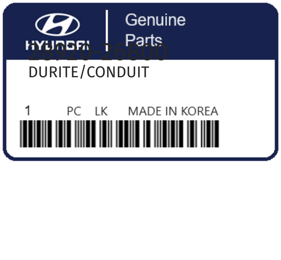 HYUNDAI - 28920-26800 DURITE/CONDUIT
