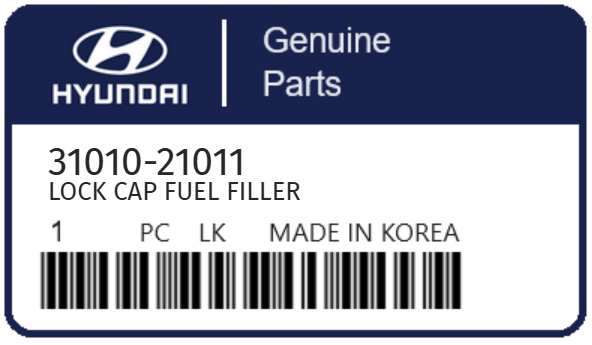 HYUNDAI - 31010-21011 LOCK CAP FUEL FILLER
