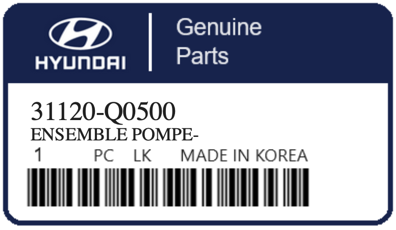 HYUNDAI - 31120-Q0500 ENSEMBLE POMPE-