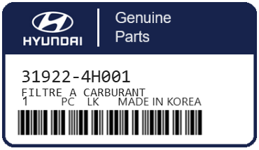 HYUNDAI - 31922-4H001 FILTRE A CARBURANT