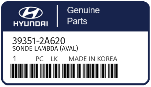 HYUNDAI - 39351-2A620 SONDE LAMBDA (aval)
