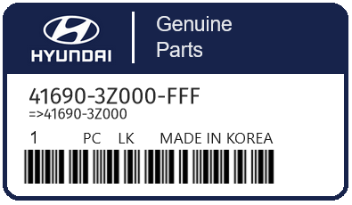 HYUNDAI - 41690-3Z000-FFF REFERENCE REMPLACEE PAR :