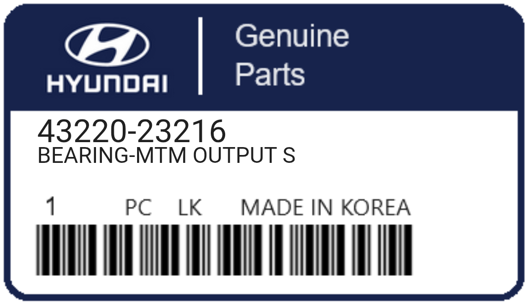 HYUNDAI - 43220-23216 BEARING-MTM OUTPUT S