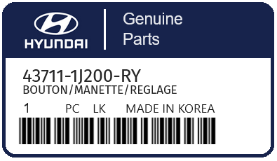 HYUNDAI - 43711-1J200-RY BOUTON/MANETTE/REGLAGE