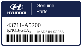 HYUNDAI - 43711-A5200  KNOB-GEA