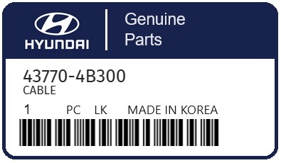 HYUNDAI - 43770-4B300 CABLE