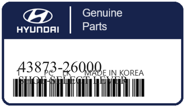 HYUNDAI - 43873-26000 SHOE-SELECT LEVER