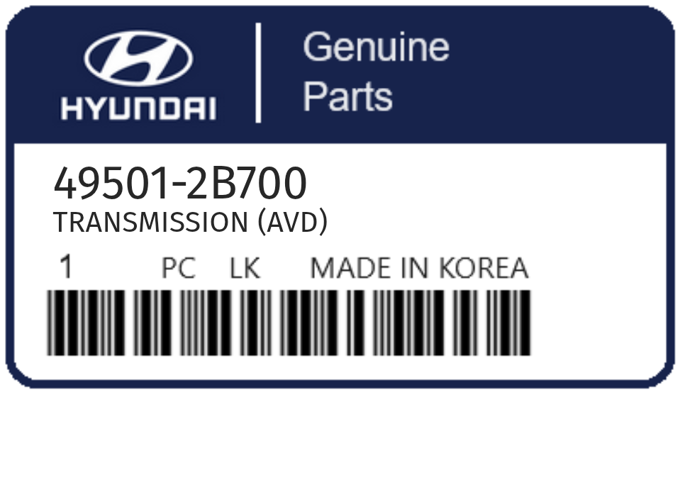 HYUNDAI - 49501-2B700 TRANSMISSION (avd)