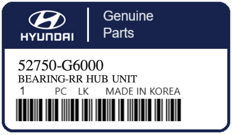 HYUNDAI - 52750-G6000 BEARING-RR HUB UNIT