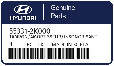 HYUNDAI - 55331-2K000 TAMPON/AMORTISSEUR/INSONORISANT