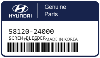HYUNDAI - 58120-24000 SCREW-BLEEDER