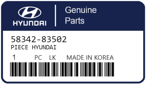 HYUNDAI - 58342-83502 PIECE HYUNDAI