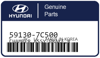 HYUNDAI - 59130-7C500 CHAMBER ASSY-BRAKE,R