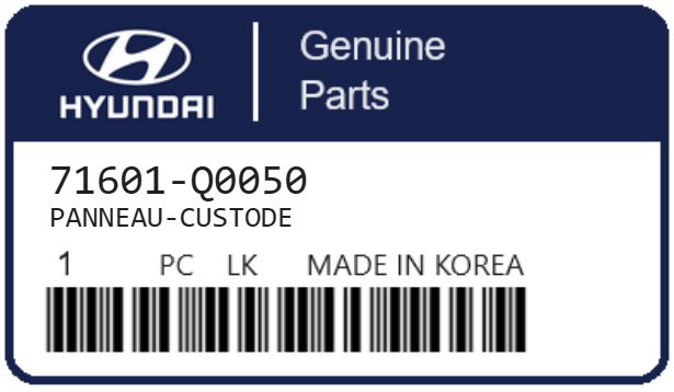 HYUNDAI - 71601-Q0050 PANNEAU-CUSTODE