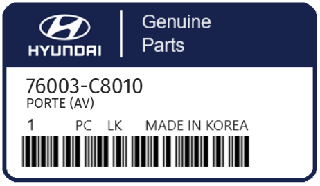 HYUNDAI - 76003-C8010 PORTE (av)