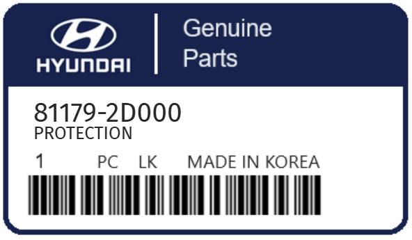 HYUNDAI - 81179-2D000 PROTECTION