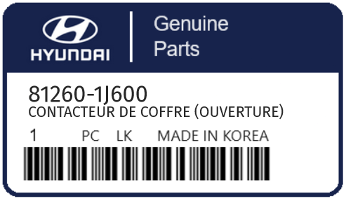 HYUNDAI - 81260-1J600 CONTACTEUR DE COFFRE (ouverture)