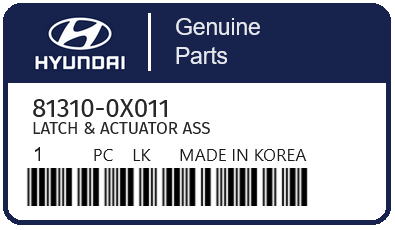 HYUNDAI - 81310-0X011 LATCH & ACTUATOR ASS