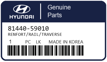 HYUNDAI - 81440-59010 RENFORT/RAIL/TRAVERSE
