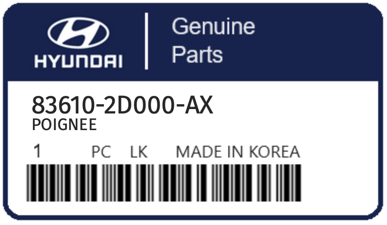 HYUNDAI - 83610-2D000-AX POIGNEE