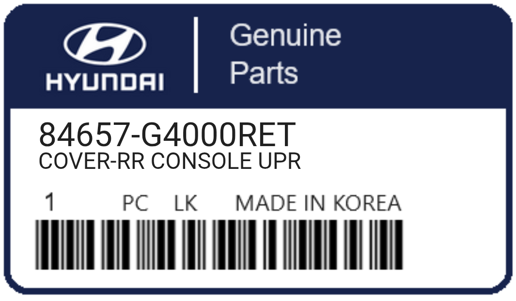 HYUNDAI - 84657-G4000RET COVER-RR CONSOLE UPR