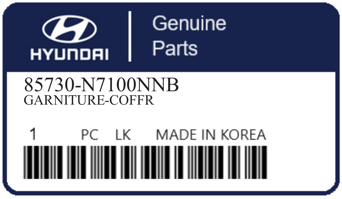 HYUNDAI - 85730-N7100NNB GARNITURE-COFFR