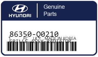 HYUNDAI - 86350-Q0210 GRILLE ASSY-RADIATOR